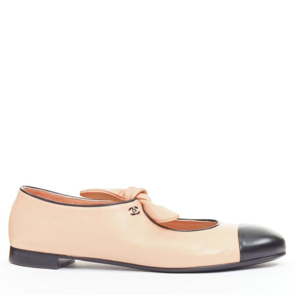 Chanel Lambskin Leather Ribbon Flats